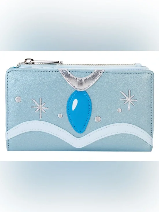 Loungefly Disney Princess and the Frog Tiana Gown Glitter Cosplay Flap Wallet - Picture 1 of 8